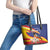 Venezuela Independence Day Leather Tote Bag Venezuelan Troupial Cattleya Mossiae