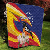 Venezuela Independence Day Quilt Venezuelan Troupial Cattleya Mossiae - Wonder Print Shop