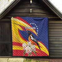 Venezuela Independence Day Quilt Venezuelan Troupial Cattleya Mossiae - Wonder Print Shop