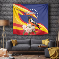 Venezuela Independence Day Tapestry Venezuelan Troupial Cattleya Mossiae - Wonder Print Shop