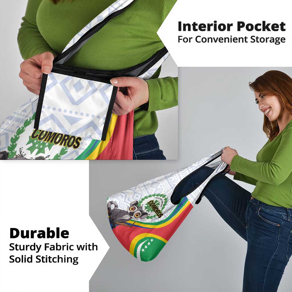 Comoros Independence Day Grocery Bag 1975 Komori Mongoose Lemur African Pattern