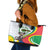 Comoros Independence Day Leather Tote Bag 1975 Komori Mongoose Lemur African Pattern