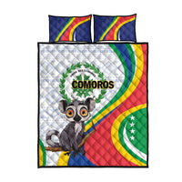 Comoros Independence Day Quilt Bed Set 1975 Komori Mongoose Lemur African Pattern - Wonder Print Shop