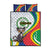 Comoros Independence Day Quilt Bed Set 1975 Komori Mongoose Lemur African Pattern