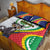 Comoros Independence Day Quilt Bed Set 1975 Komori Mongoose Lemur African Pattern