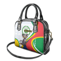 Comoros Independence Day Shoulder Handbag 1975 Komori Mongoose Lemur African Pattern