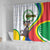 Comoros Independence Day Shower Curtain 1975 Komori Mongoose Lemur African Pattern