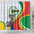 Comoros Independence Day Shower Curtain 1975 Komori Mongoose Lemur African Pattern