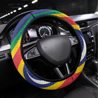 Comoros Independence Day Steering Wheel Cover 1975 Komori Mongoose Lemur African Pattern - Wonder Print Shop