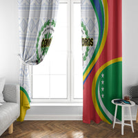 Comoros Independence Day Window Curtain 1975 Komori Mongoose Lemur African Pattern - Wonder Print Shop