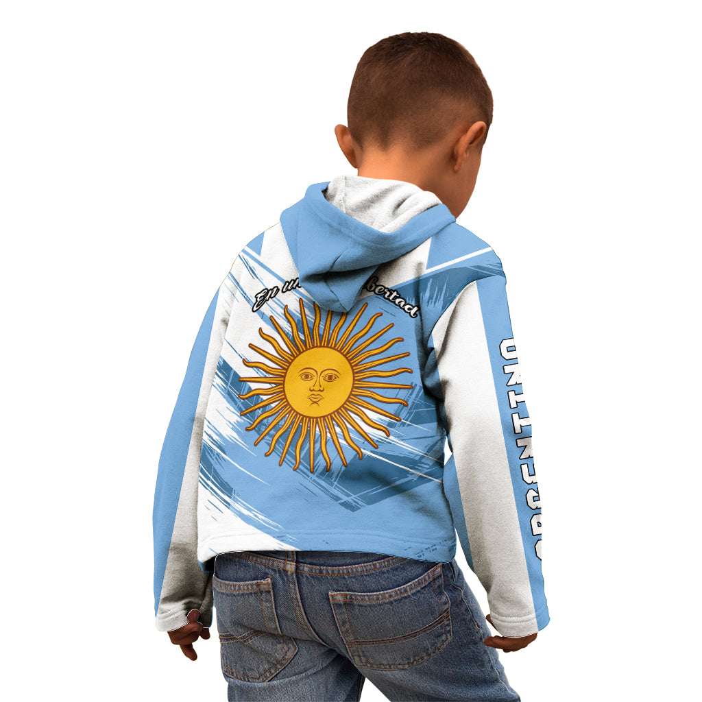 Argentina Kid Hoodie La Argentina Sol De Mayo Sport Style - Wonder Print Shop
