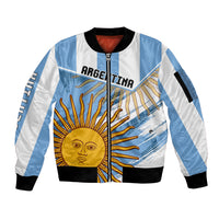 Argentina Sleeve Zip Bomber Jacket La Argentina Sol De Mayo Sport Style - Wonder Print Shop