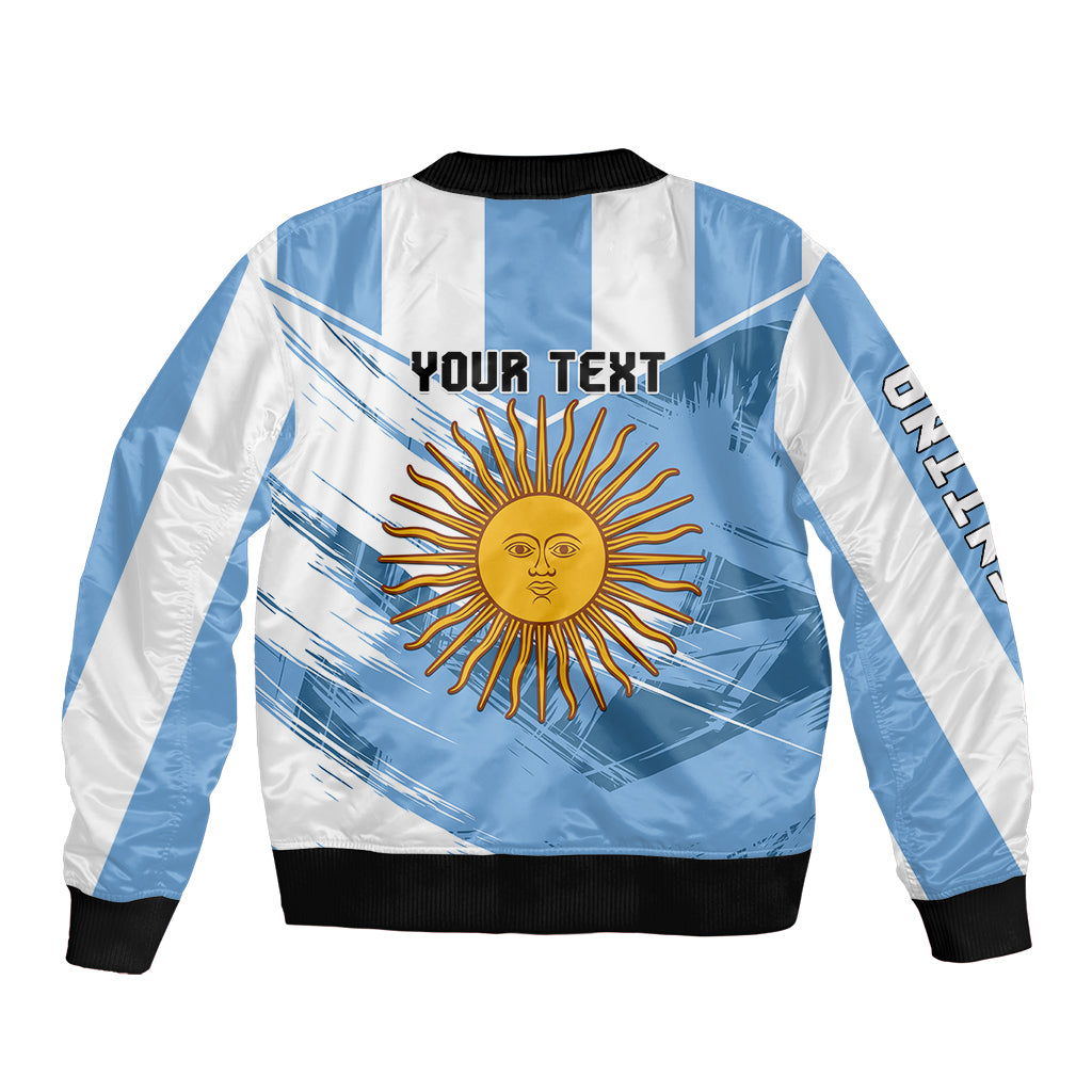 Custom Argentina Bomber Jacket La Argentina Sol De Mayo Sport Style - Wonder Print Shop