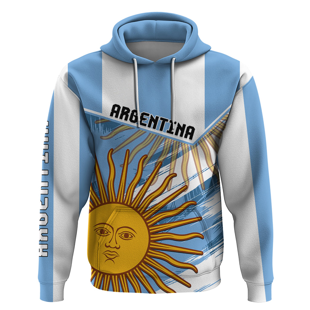 Custom Argentina Hoodie La Argentina Sol De Mayo Sport Style - Wonder Print Shop