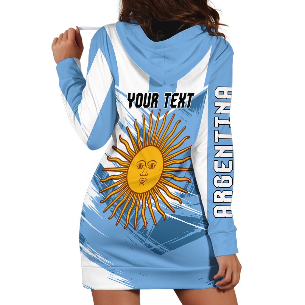 Custom Argentina Hoodie Dress La Argentina Sol De Mayo Sport Style - Wonder Print Shop