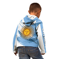Custom Argentina Kid Hoodie La Argentina Sol De Mayo Sport Style - Wonder Print Shop