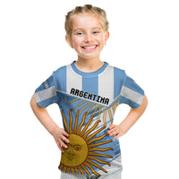 Custom Argentina Kid T Shirt La Argentina Sol De Mayo Sport Style - Wonder Print Shop