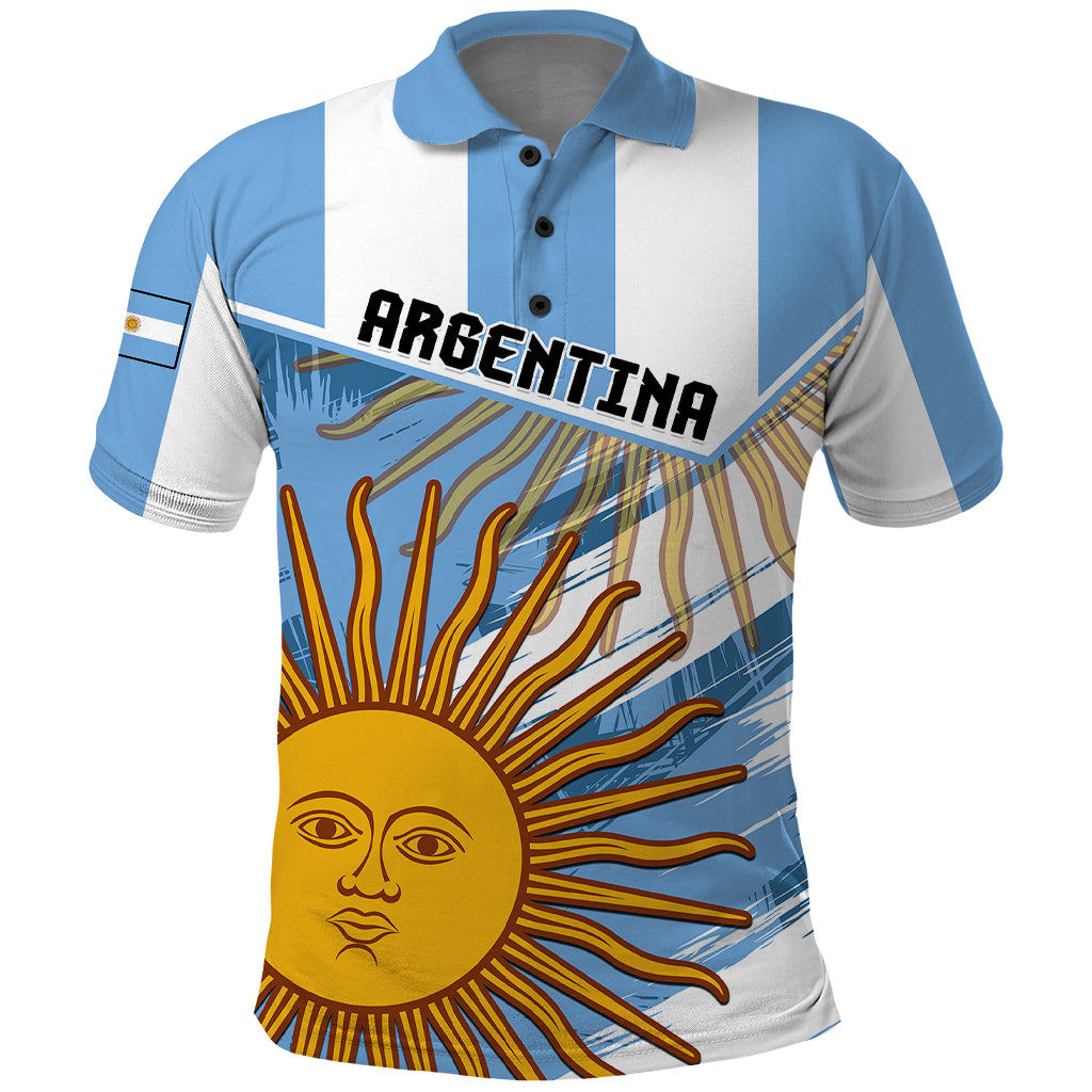 Custom Argentina Polo Shirt La Argentina Sol De Mayo Sport Style - Wonder Print Shop