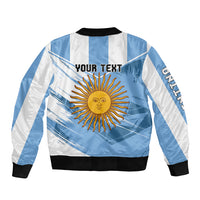 Custom Argentina Sleeve Zip Bomber Jacket La Argentina Sol De Mayo Sport Style - Wonder Print Shop