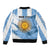 Custom Argentina Sleeve Zip Bomber Jacket La Argentina Sol De Mayo Sport Style - Wonder Print Shop