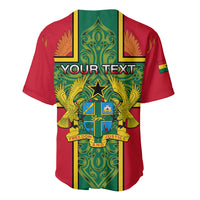 Custom Ghana Baseball Jersey Ghana Cross Of Saint George With Tawny Eagles - Wonder Print Shop