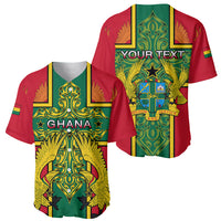 Custom Ghana Baseball Jersey Ghana Cross Of Saint George With Tawny Eagles - Wonder Print Shop
