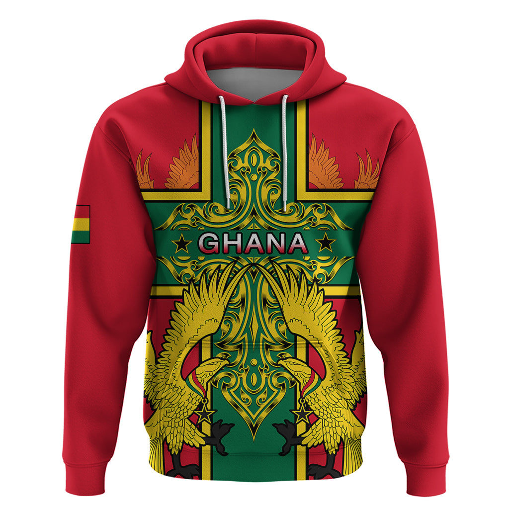 Custom Ghana Hoodie Ghana Cross Of Saint George With Tawny Eagles - Wonder Print Shop