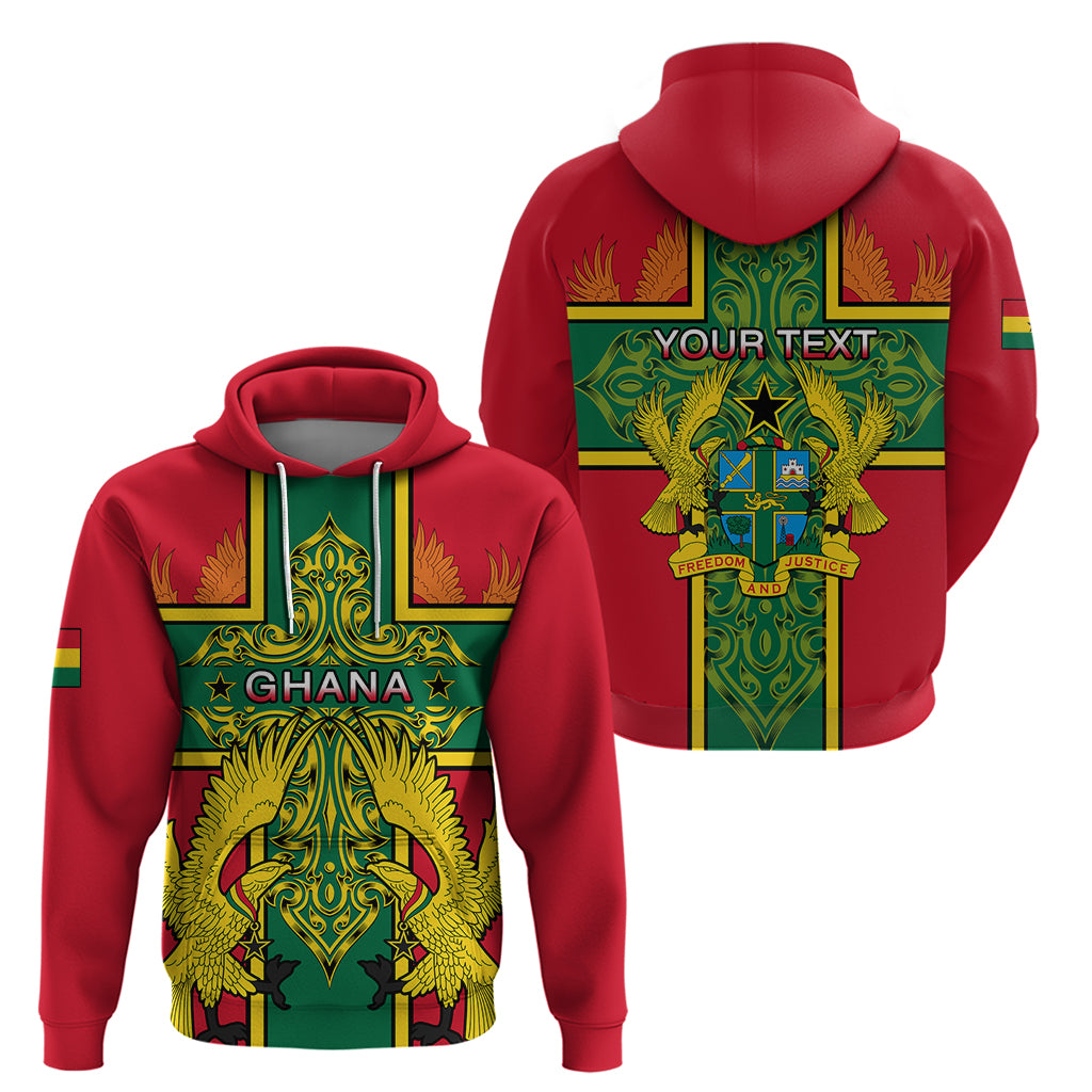Custom Ghana Hoodie Ghana Cross Of Saint George With Tawny Eagles - Wonder Print Shop