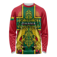 Custom Ghana Long Sleeve Shirt Ghana Cross Of Saint George With Tawny Eagles LT01