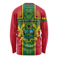 Custom Ghana Long Sleeve Shirt Ghana Cross Of Saint George With Tawny Eagles LT01