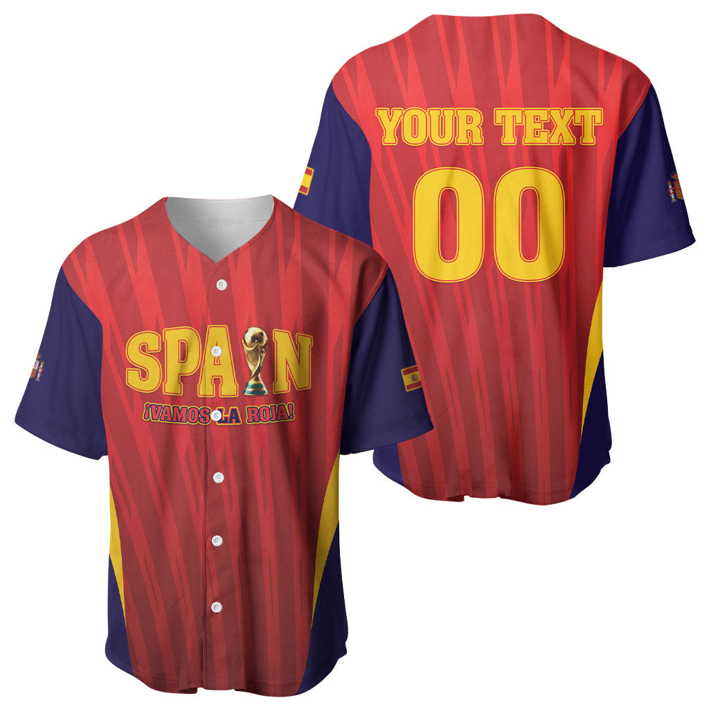 Custom Spain 2026 World Football Baseball Jersey Vamos La Roja