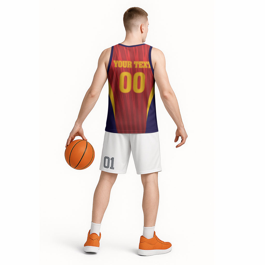 Custom Spain 2026 World Football Basketball Jersey Vamos La Roja