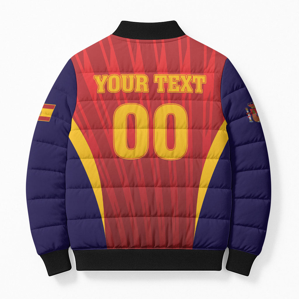 Custom Spain 2026 World Football Bomber Puffer Jacket Vamos La Roja