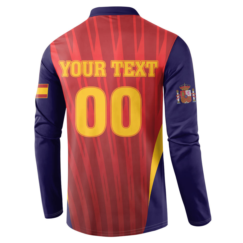 Custom Spain 2026 World Football Button Sweatshirt Vamos La Roja