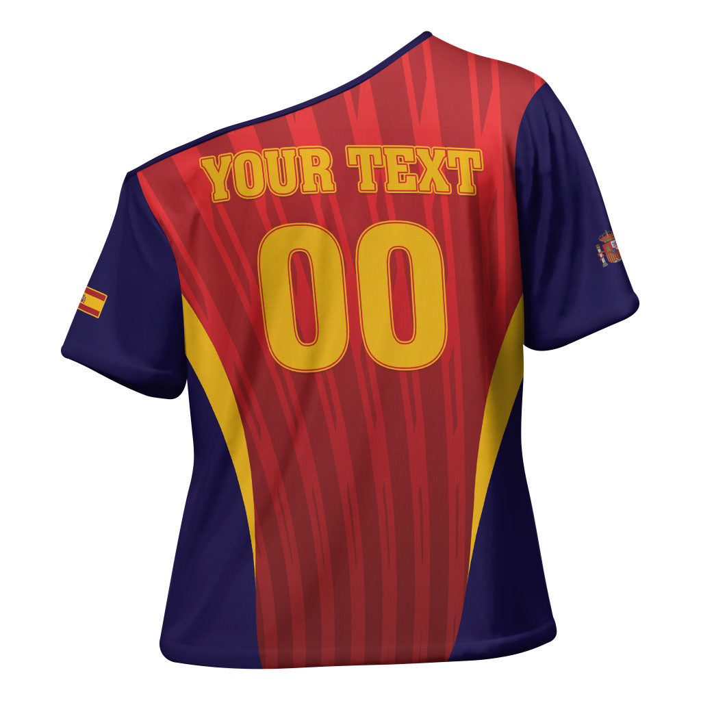 Custom Spain 2026 World Football Cross Shoulder Shirt Vamos La Roja