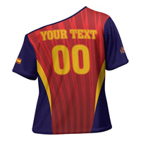 Custom Spain 2026 World Football Cross Shoulder Shirt Vamos La Roja