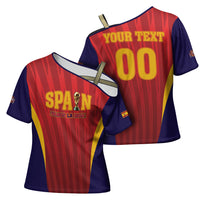 Custom Spain 2026 World Football Cross Shoulder Shirt Vamos La Roja