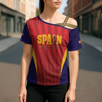 Custom Spain 2026 World Football Cross Shoulder Shirt Vamos La Roja