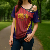 Custom Spain 2026 World Football Cross Shoulder Shirt Vamos La Roja
