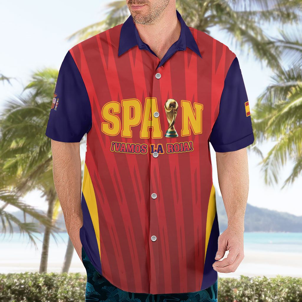 Custom Spain 2026 World Football Hawaiian Shirt Vamos La Roja