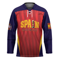 Custom Spain 2026 World Football Hockey Jersey Vamos La Roja