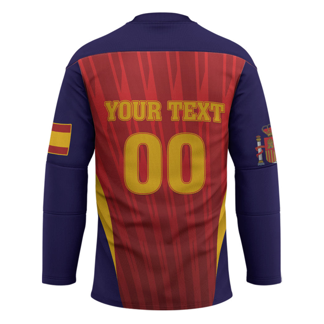 Custom Spain 2026 World Football Hockey Jersey Vamos La Roja
