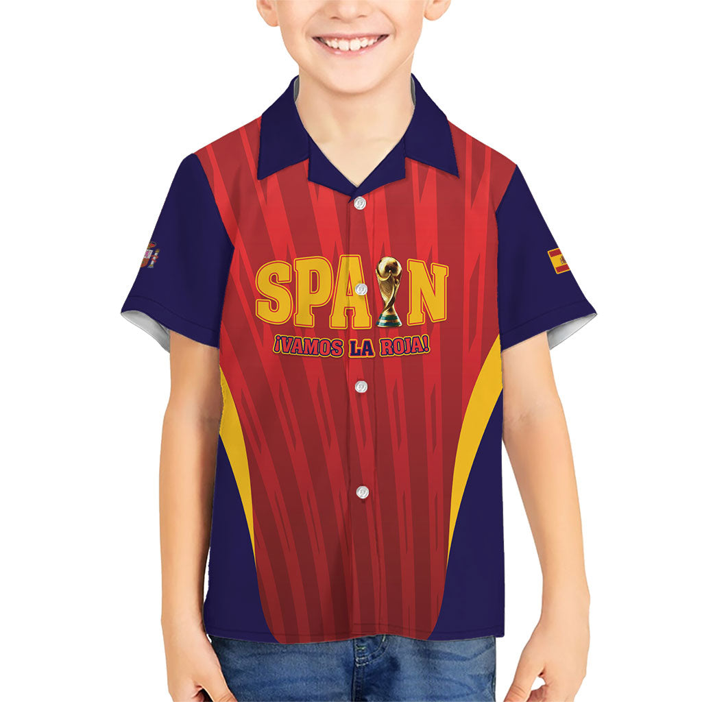 Custom Spain 2026 World Football Kid Hawaiian Shirt Vamos La Roja