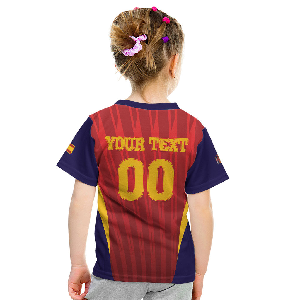 Custom Spain 2026 World Football Kid T Shirt Vamos La Roja
