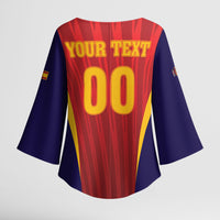 Custom Spain 2026 World Football Kimono Sleeve Blouse Vamos La Roja