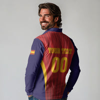 Custom Spain 2026 World Football Long Sleeve Polo Shirt Vamos La Roja