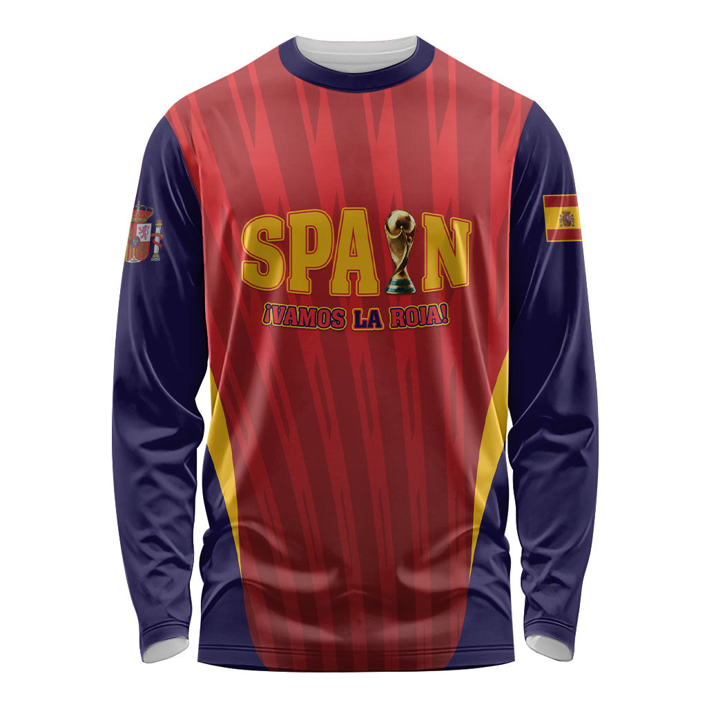Custom Spain 2026 World Football Long Sleeve Shirt Vamos La Roja