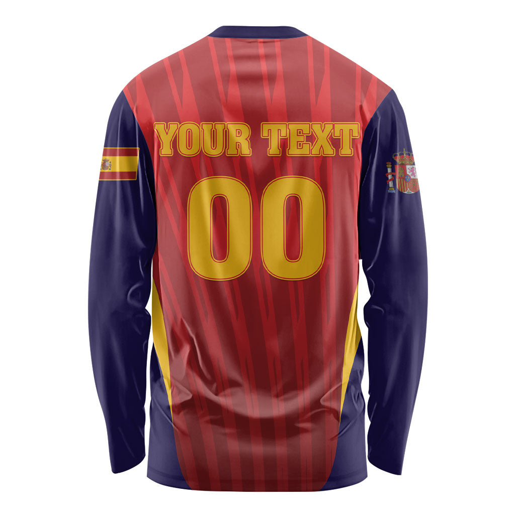 Custom Spain 2026 World Football Long Sleeve Shirt Vamos La Roja