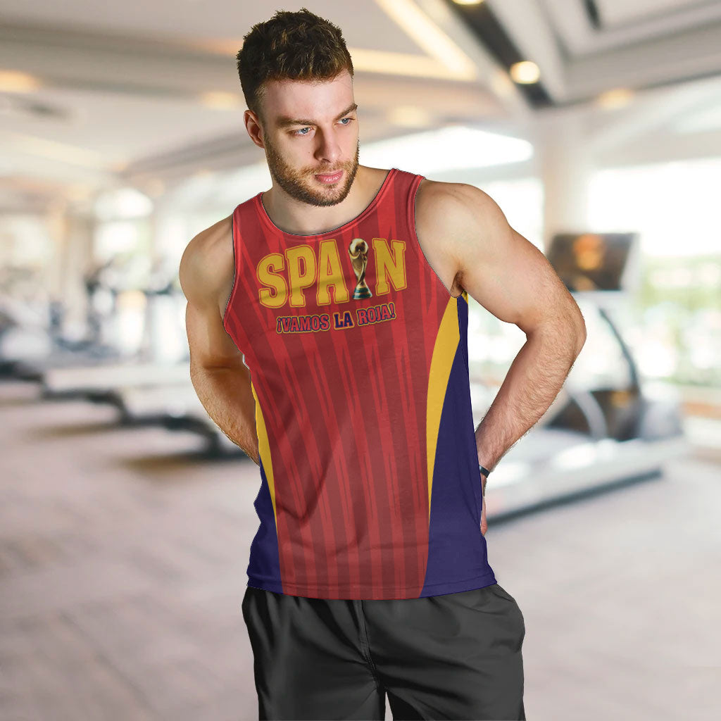 Custom Spain 2026 World Football Men Tank Top Vamos La Roja