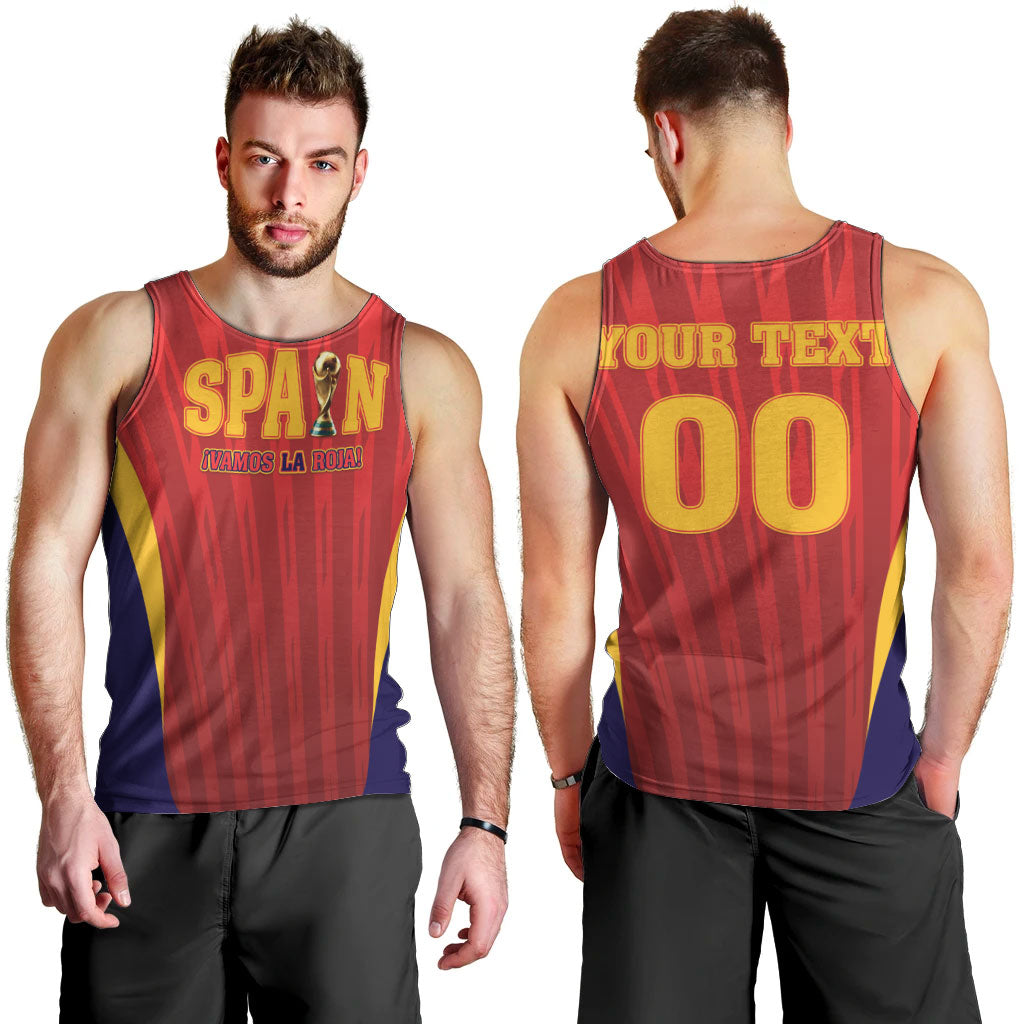 Custom Spain 2026 World Football Men Tank Top Vamos La Roja